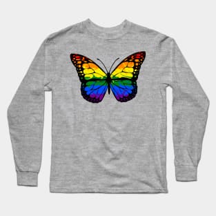 Rainbow Butterfly Long Sleeve T-Shirt